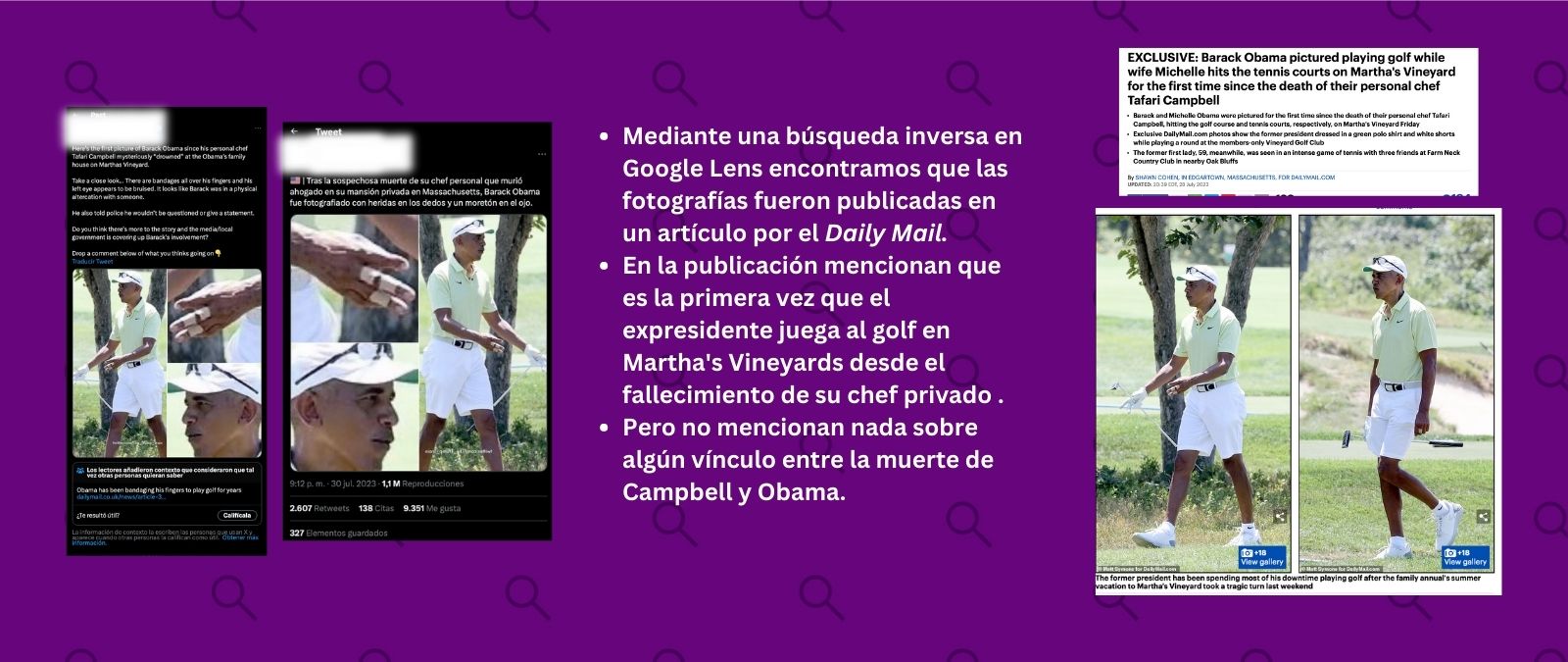 Tarif Campbell jugando golf