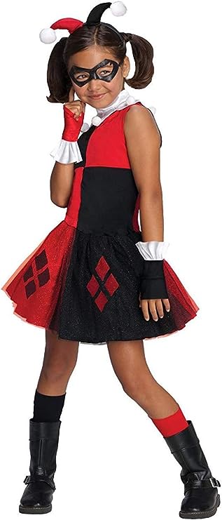 DC Super Villain Collection Disfraz de Harley Quinn para niña