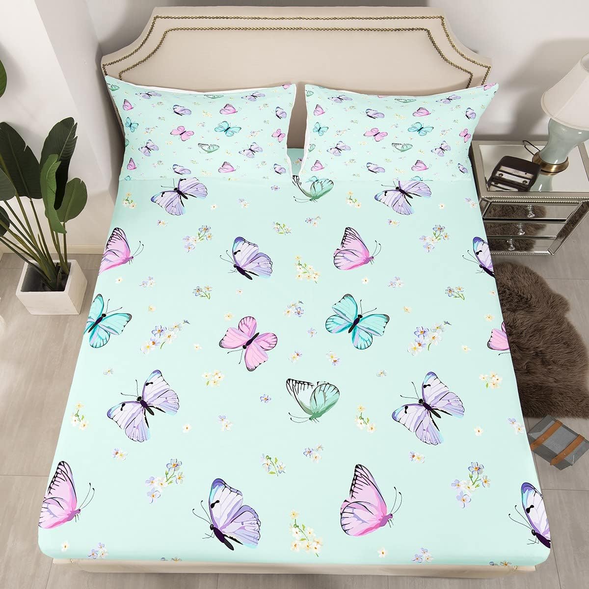 sábanas de mariposas