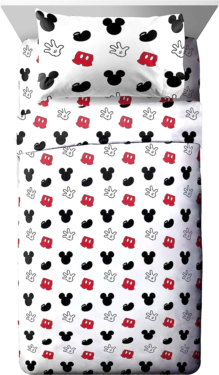 Sabanas blancas de Mickey Mouse