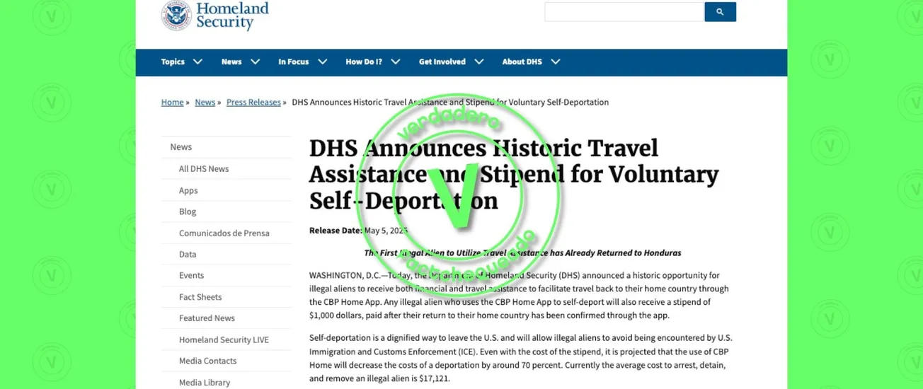 Sí, el DHS anunció que entregará $1,000 a quienes se “autodeporten” de Estados Unidos, pero expertos sugieren consultar primero con un abogado