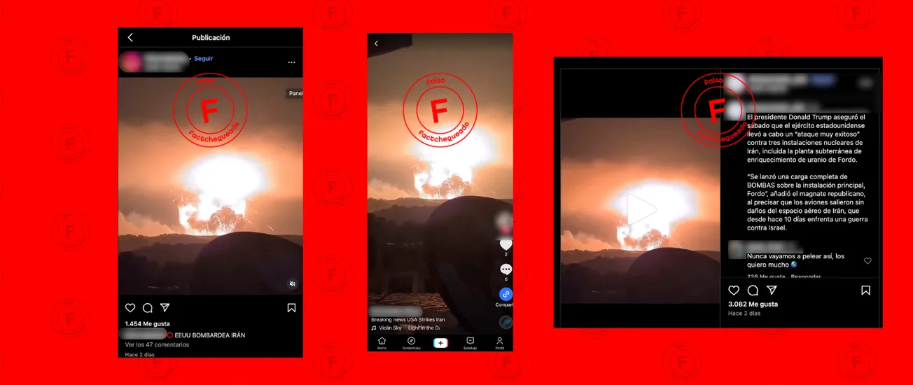 No, este video no muestra el ataque aéreo estadounidense a Irán del 21 de junio de 2025; es de un ataque israelí a Siria