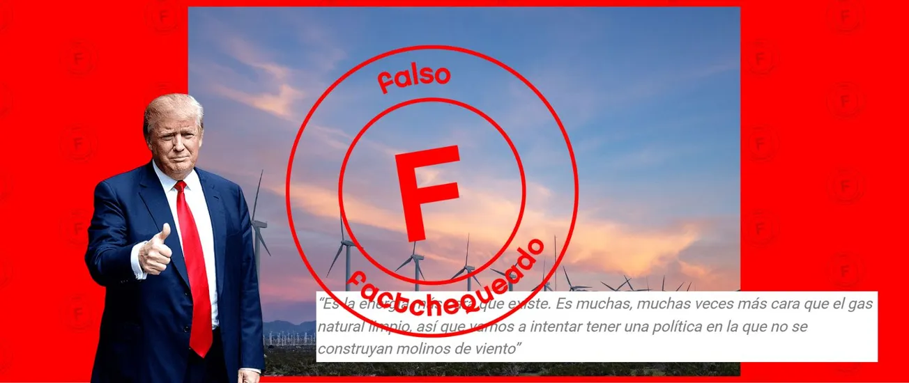 Energía eólica: las desinformaciones difundidas por Trump sobre su costo, impacto ambiental y confiabilidad