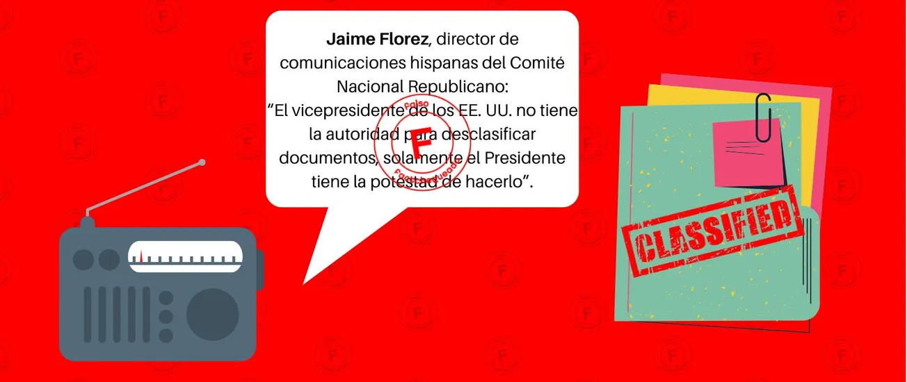 No, no es cierto que los vicepresidentes de EE.UU. no tengan autoridad para desclasificar documentos