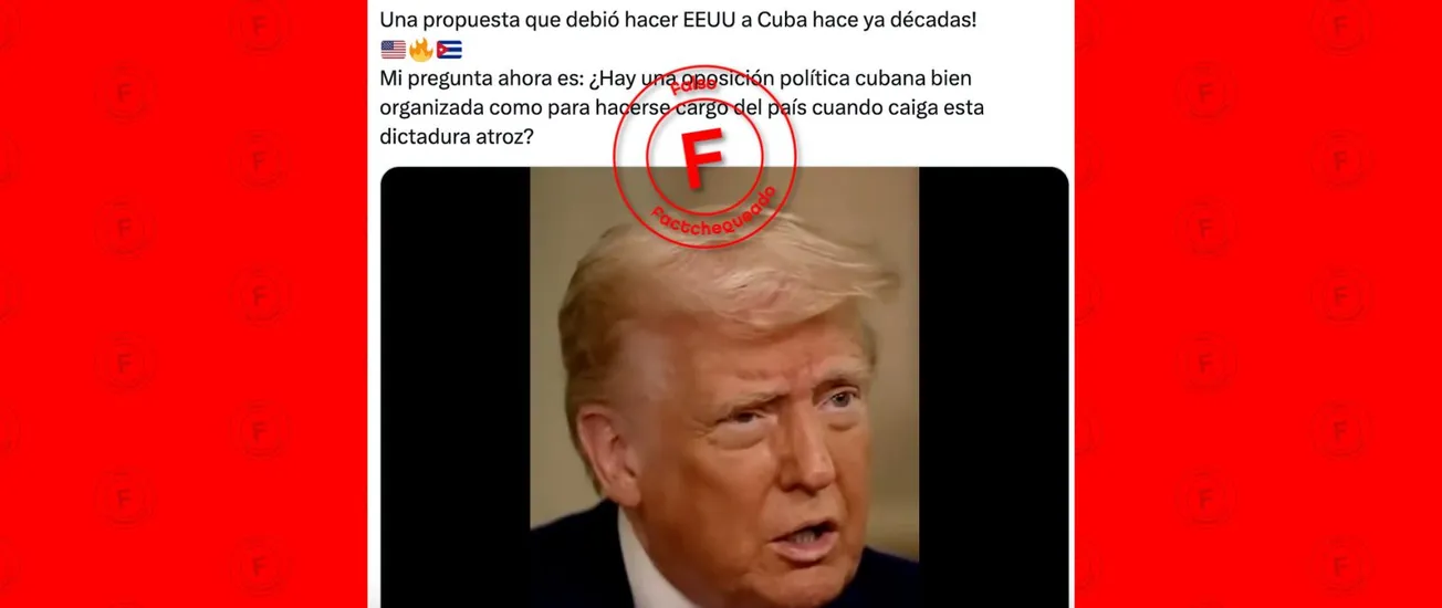 No, Trump no mencionó una “increíble oferta” para “un cambio histórico” en Cuba en una entrevista: el video está manipulado