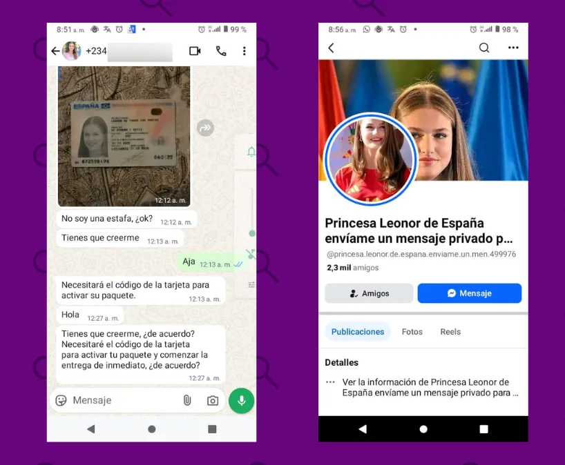 No, la princesa Leonor de Asturias no está dando “regalos” a través de cuentas en Facebook: es una estafa