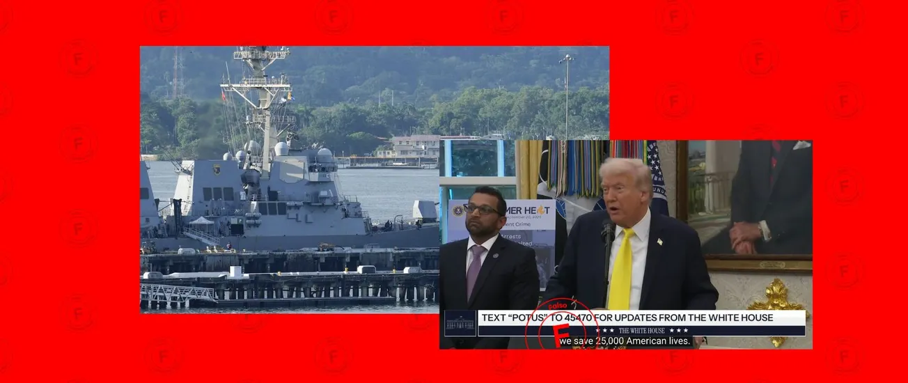No, no es cierto que cada ataque de EE. UU. contra embarcaciones en la costa venezolana salva 25,000 vidas