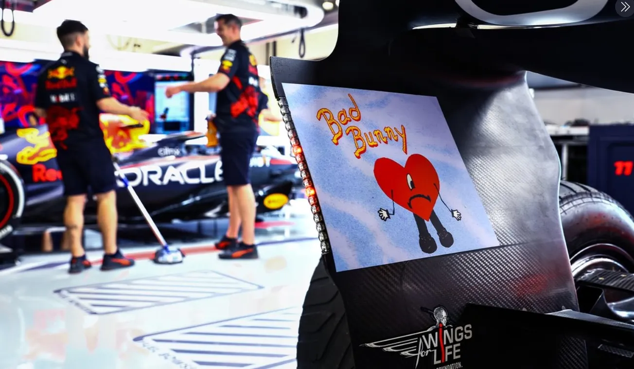 Bad Bunny corrió con Verstappen en la carrera de la F1 Miami