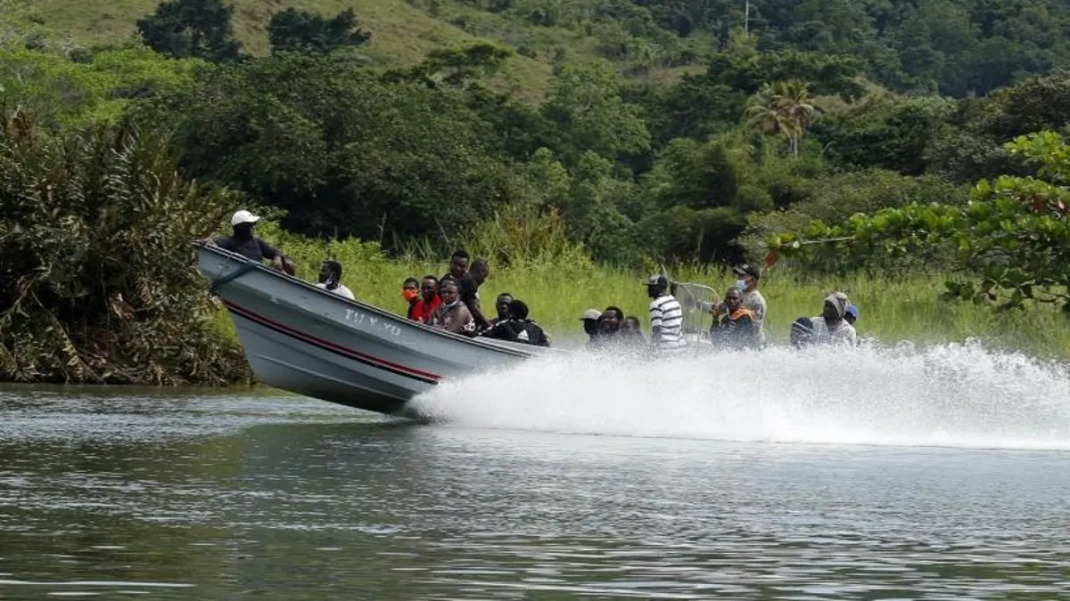 Migrantes en la selva del Darién