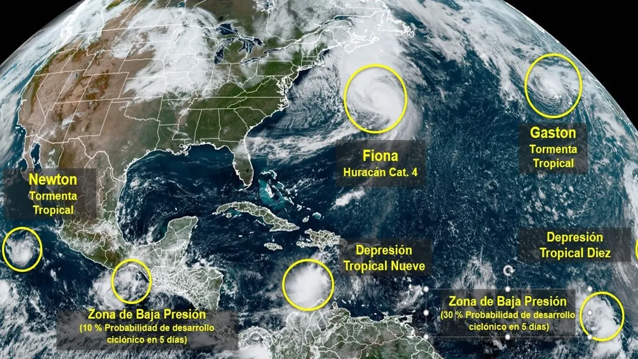 Tormenta Newton y depresión tropical Nueve azotan México