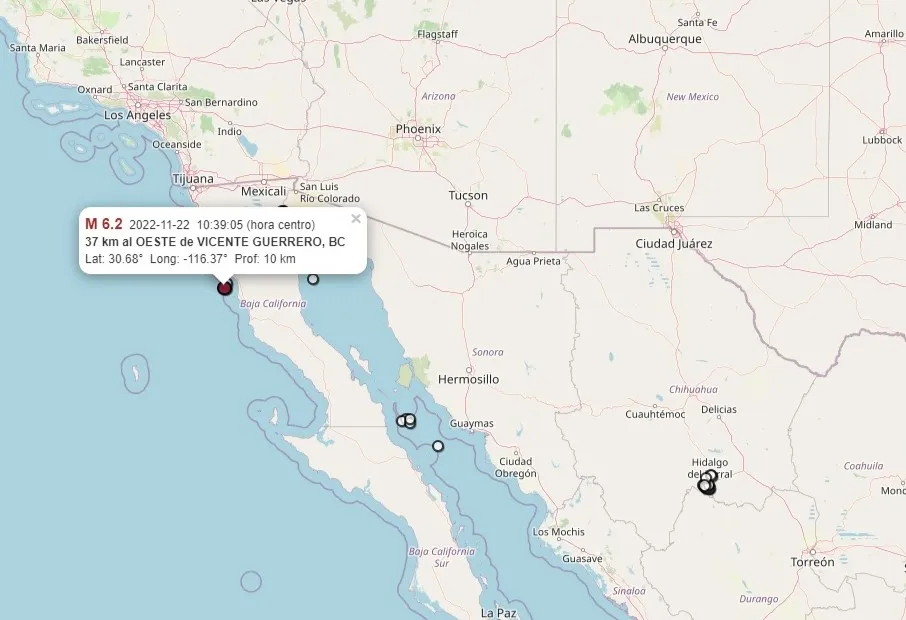 México vive un sismo de 6.2 de magnitud en Baja California