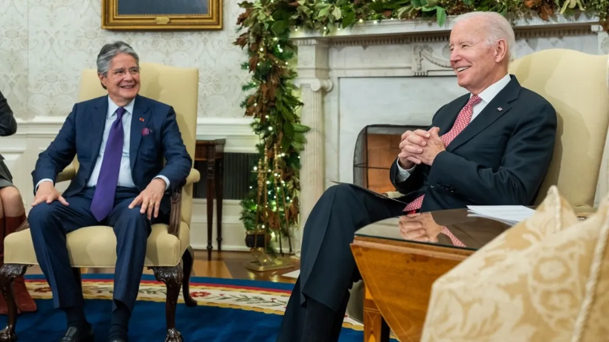 Biden y el presidente de Ecuador se reunieron para hablar sobre migración