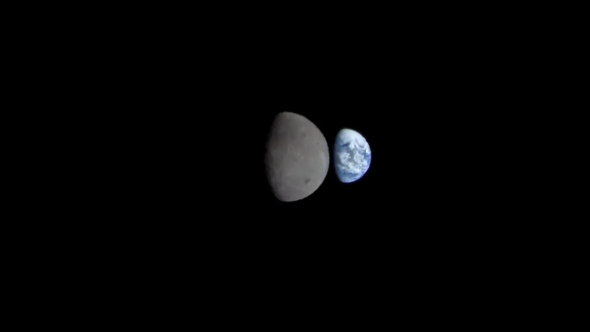 Nave espacial Orión graba el momento en el que la Tierra pasa por detrás de la Luna