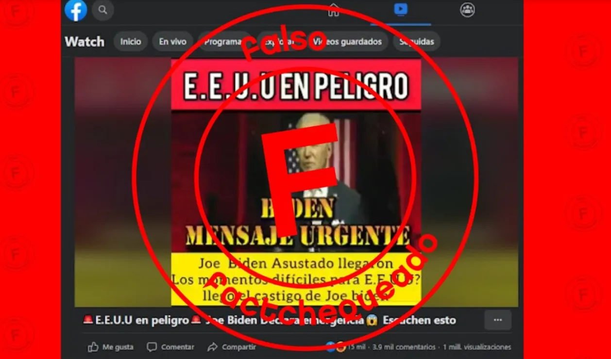 No, Biden no declaró que EE. UU. esté “en peligro” o “en emergencia”, como dice esta publicación viral en Facebook de inicios de marzo de 2023
