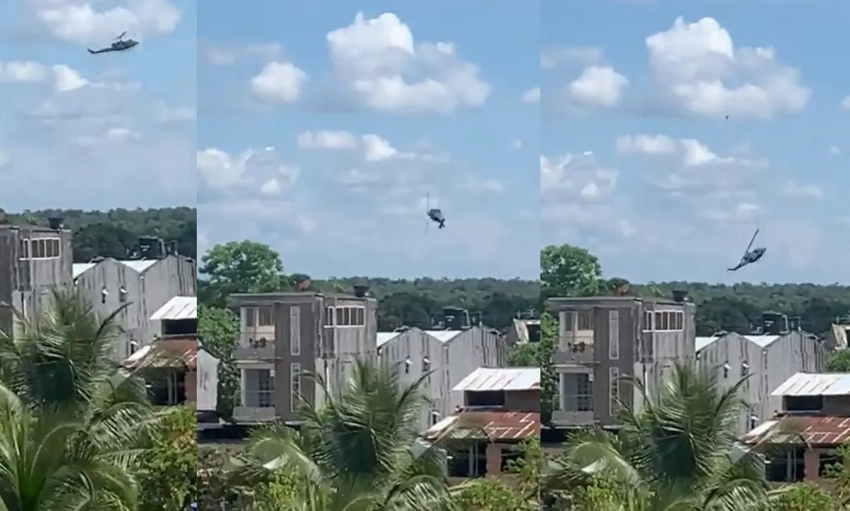 Helicóptero se estrelló en Colombia
