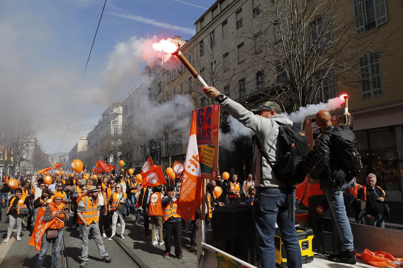 Protest against the government's reform of the pension system in France