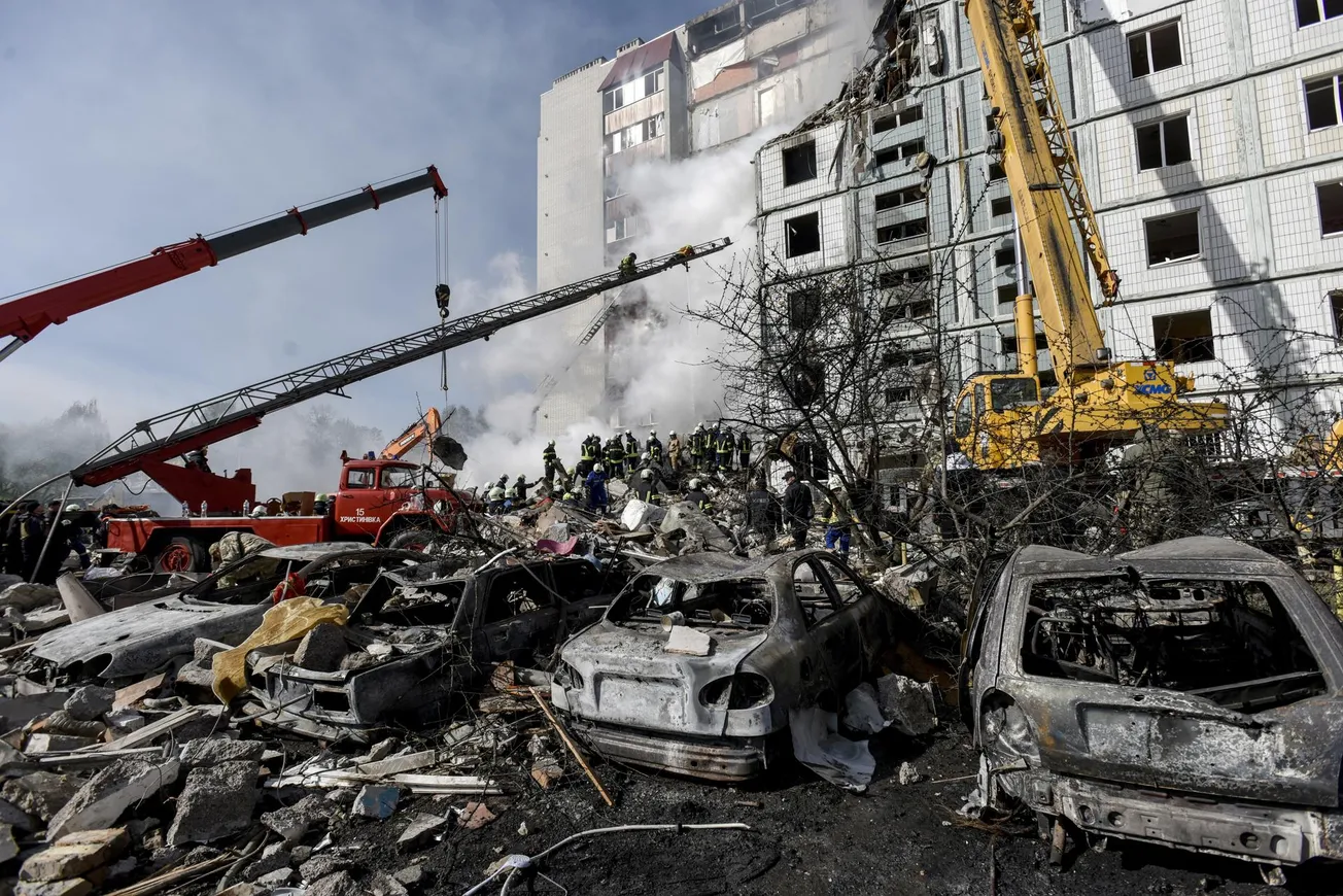 Missile attack on Uman amid wave of Russian strikes across Ukraine