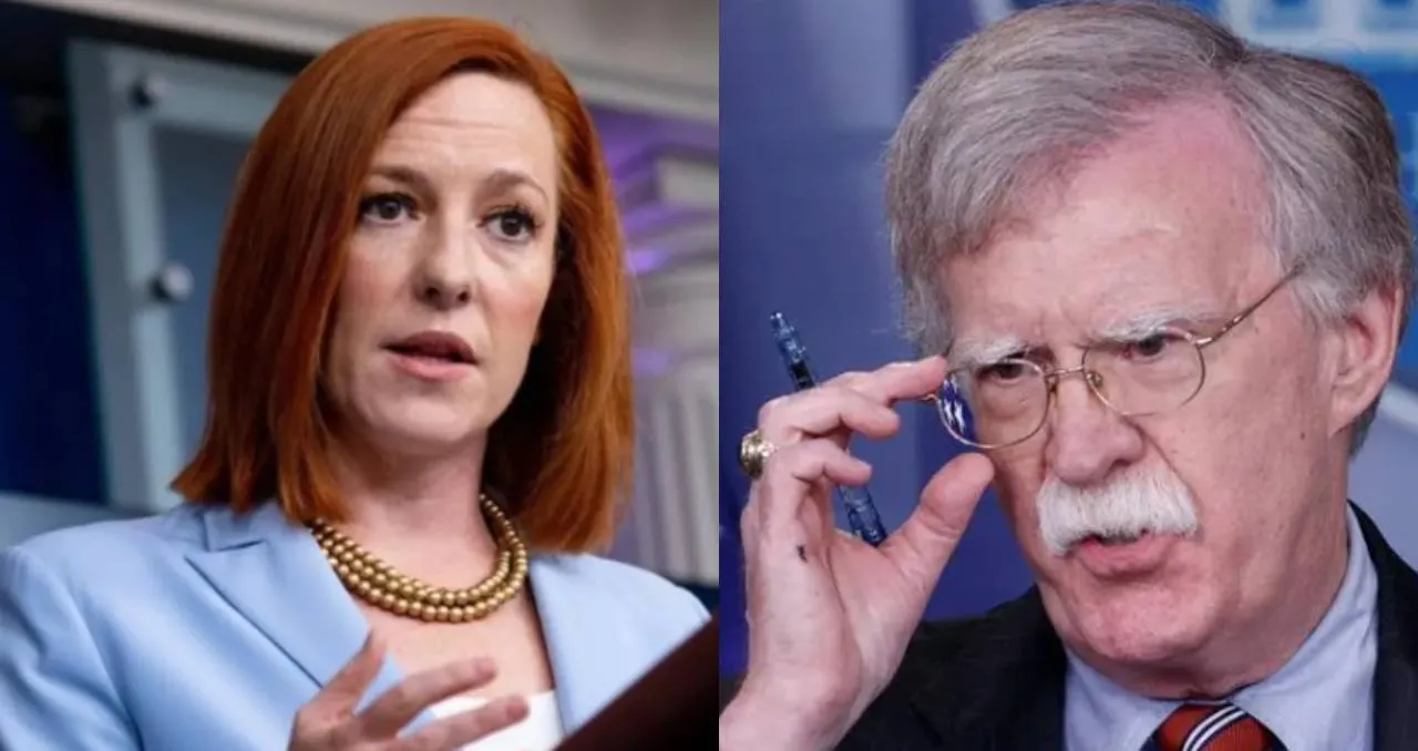 Jen Psaki y John Bolton