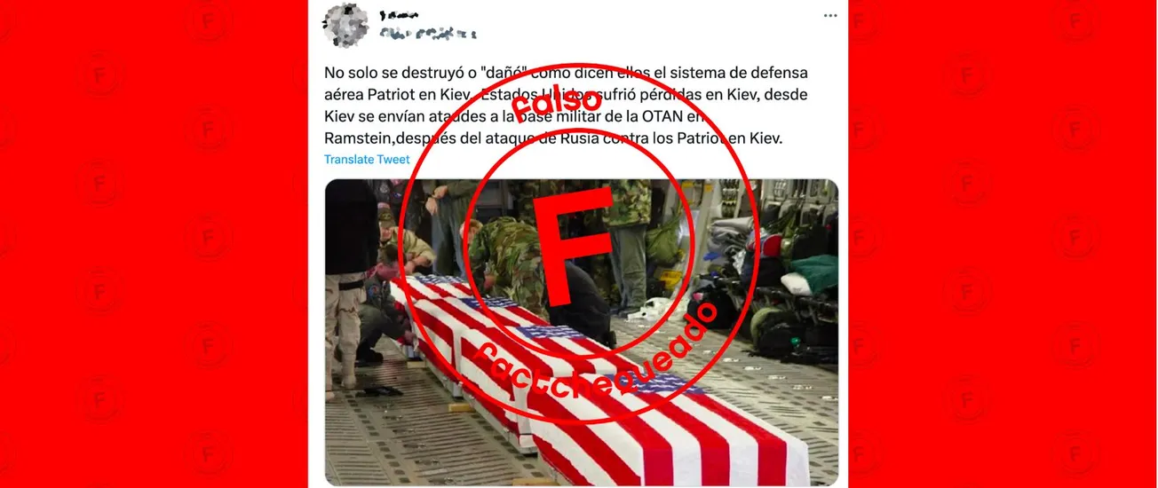 No, esta foto de ataúdes con la bandera de EEUU no tiene relación con la guerra de Ucrania