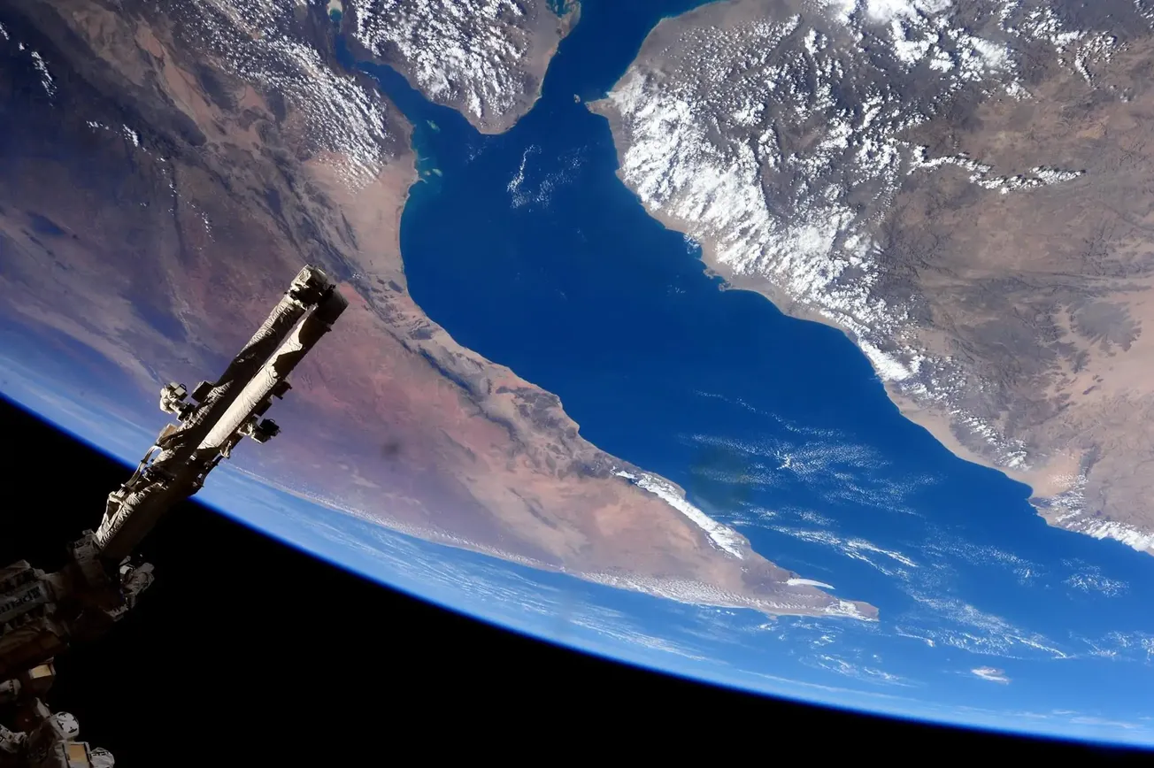 Imagen por satélite del planeta Tierra.