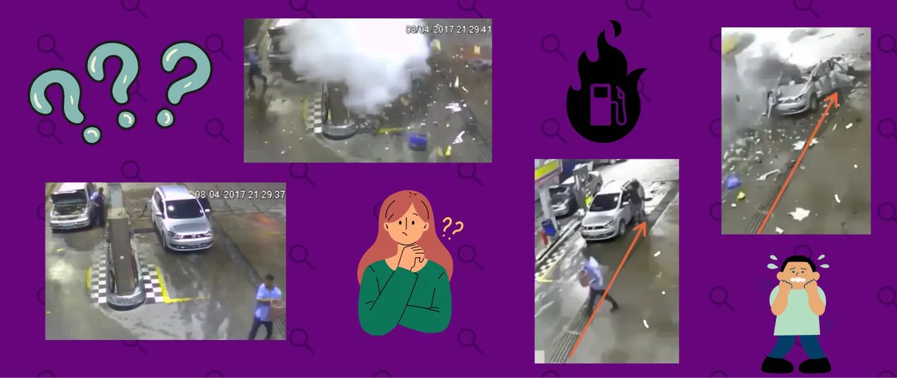 No, el uso del celular no provocó el incendio del auto en este video