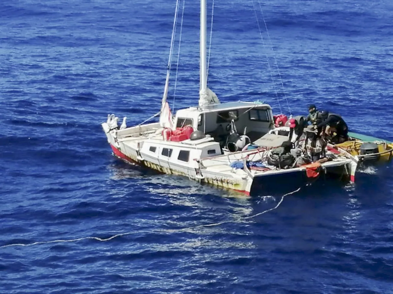 Una foto sin fecha facilitada por Grupomar muestra el catamarán de Timothy Shaddock, el Aloha Toa. (Grupomar vía The New York
