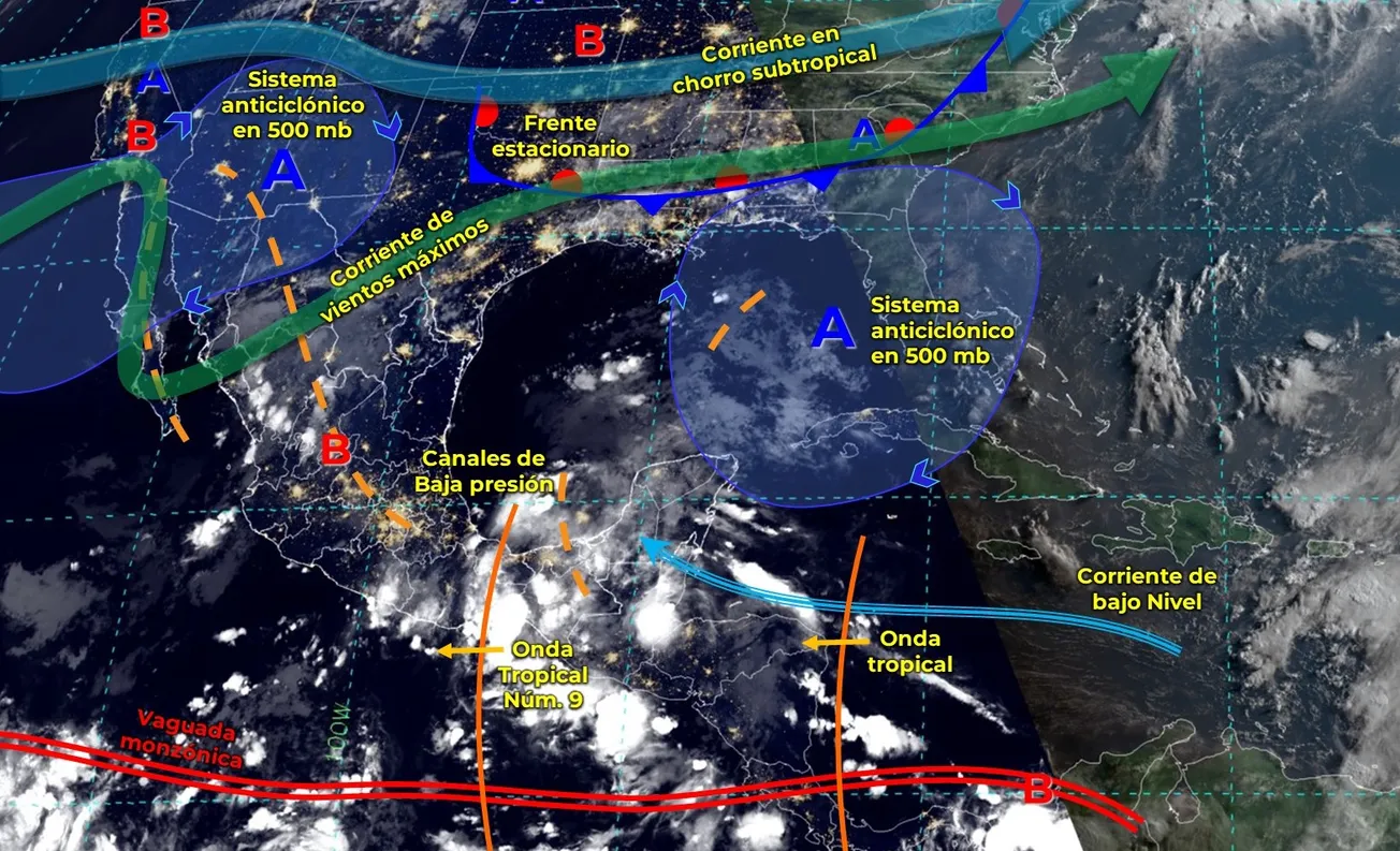 Tormenta número 10 en México causará lluvias con granizo