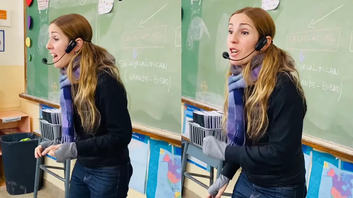 Docente de música se viraliza al enseñar a los niños a cuidar su cuerpo