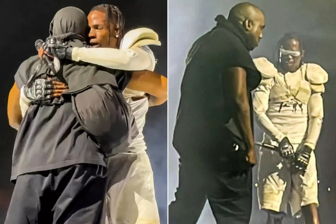 Travis Scott junto a Kayne West