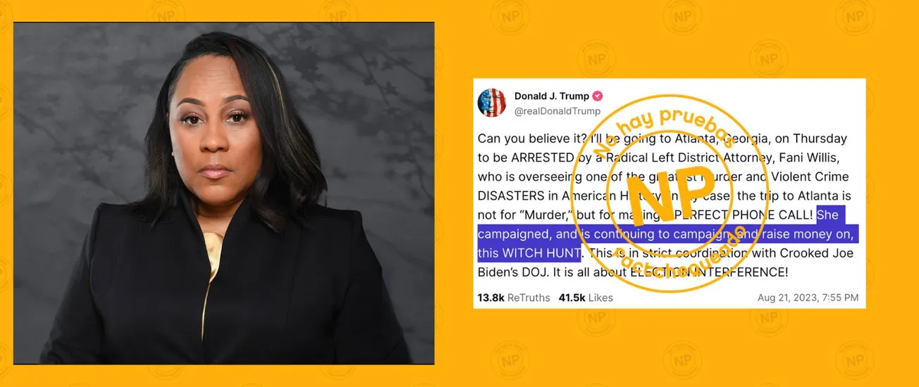 Fani Willis supuestas declaraciones contra trump