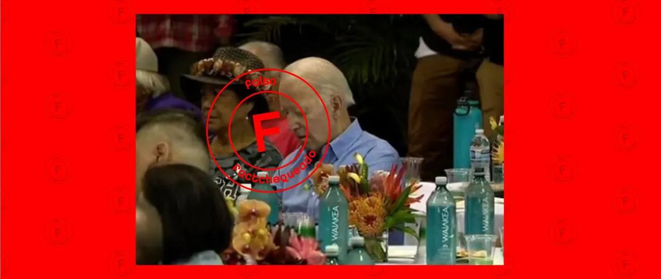 FALSO Biden dormido en reunión con afectados
