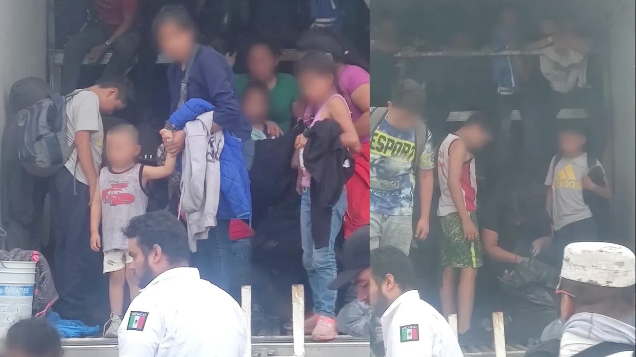 Localizaron a 215 inmigrantes dentro de un tráiler en México