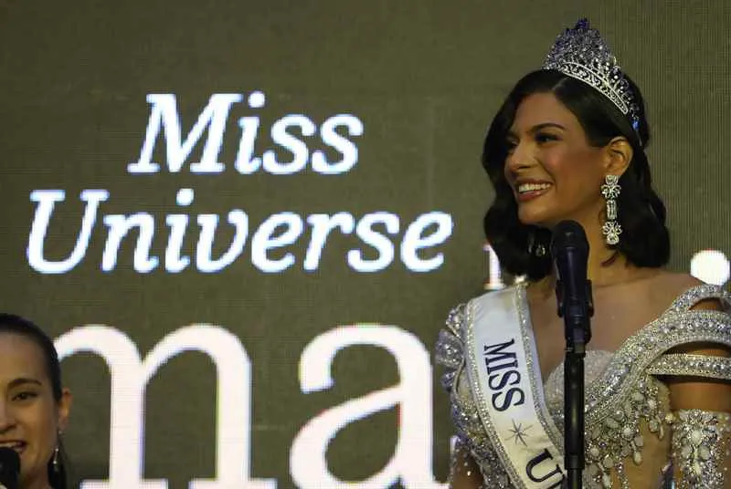 Miss Nicaragua, Sheynnis Palacios, luego de ser coronada como la nueva Miss Universo 2023. Foto: Efe.