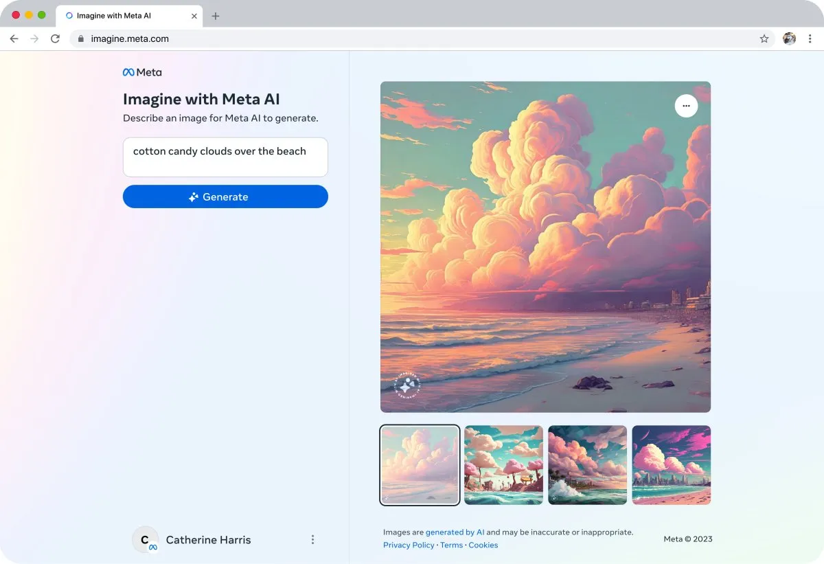 Generador de imágenes de Meta