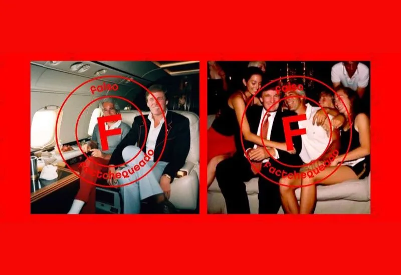 Factchequeado desmiente las imágenes que rondan por redes sociales del expresidente Donald Trump con convicto Jeffrey Epstein