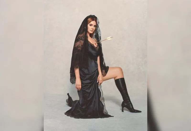 Lana del Rey en lencería para la colección de San Valentín de SKIMS, marca de Kim Kardashian. Foto cortesía de @honeymoon /in