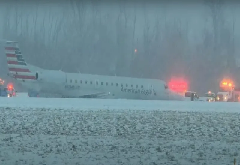Avión salió de la pista