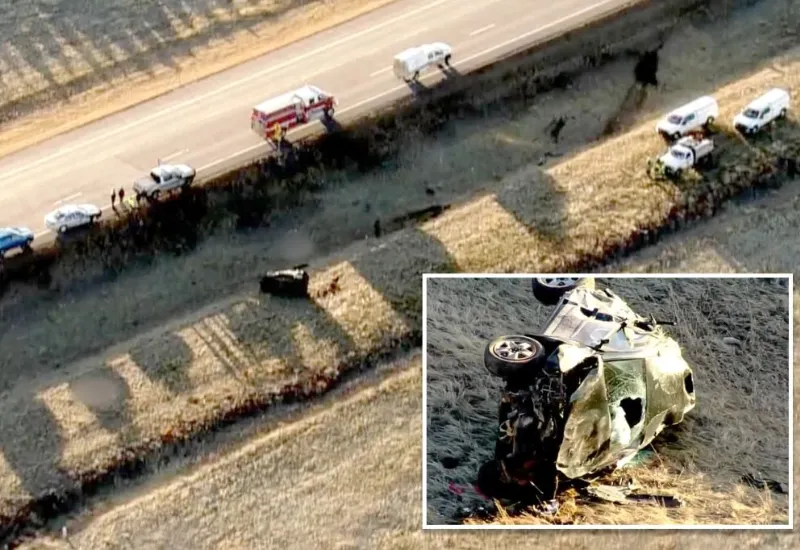 nadadores Wyoming accidente tránsito