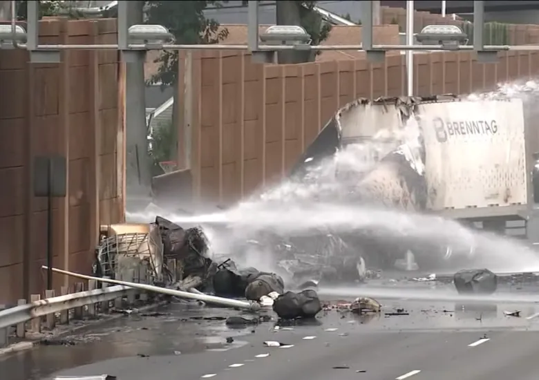 Camión de químicos explota y causa una muerte en Nueva Jersey