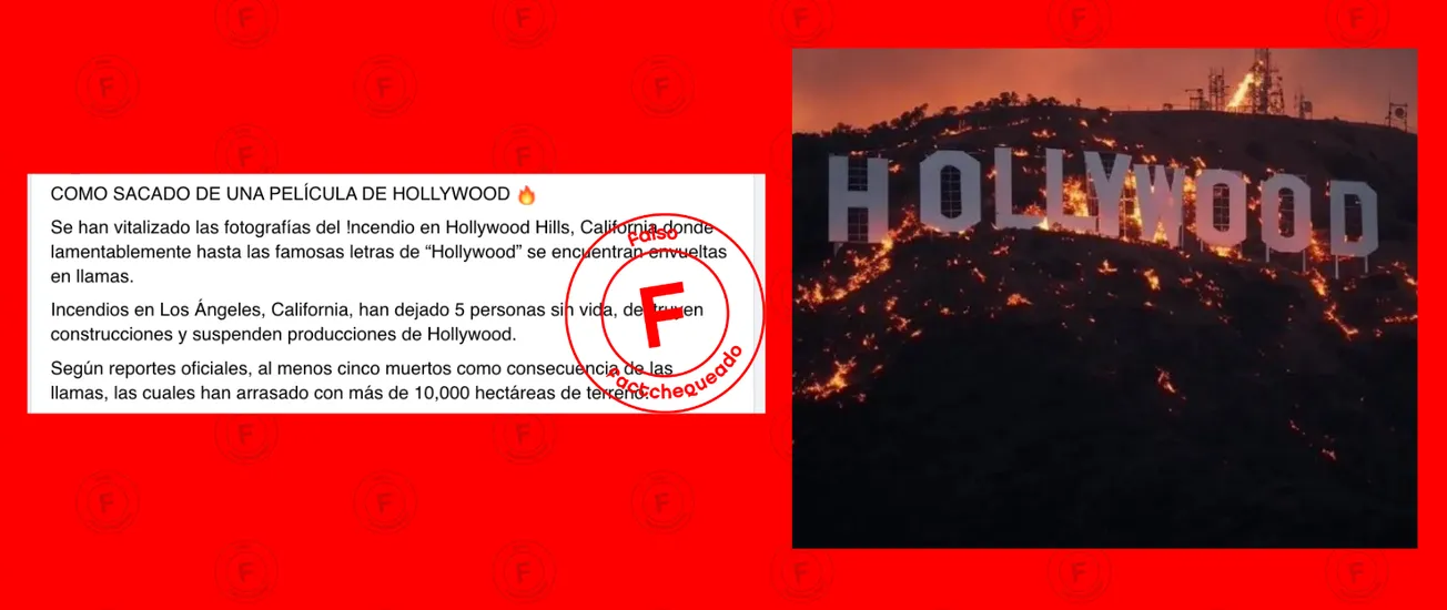 cartel hollywood incendio